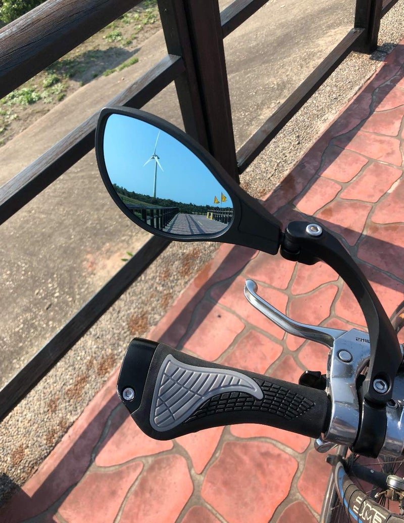 Hafny NEW Handlebar Bike Mirror, HD Glass Lens (Anti-glare Blue Left) HF-M902LB-FR01 - Image 4